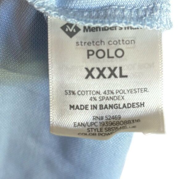 Makers Mark Polo Mens 3X Light Blue Stretch Cotton Casual Preppy Cruise NEW - Picture 5 of 12